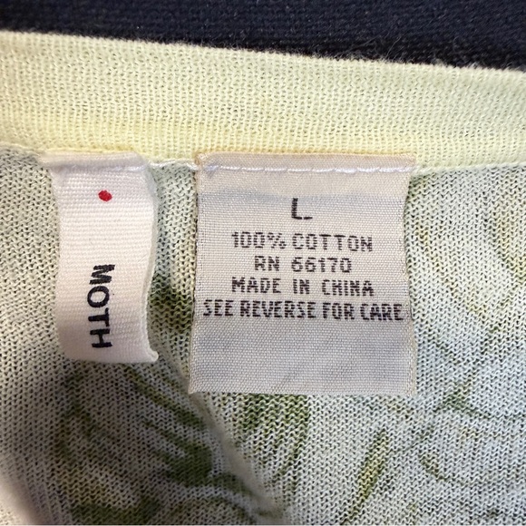 Moth Floral & Butterfly Patterned Cotton Cropped Cardigan Bolero | Size Large - Picture 6 of 7